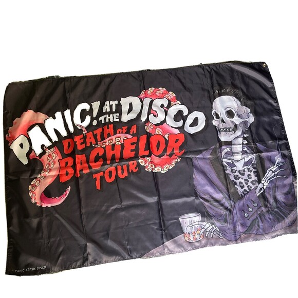 Panic at The Disco DEATH OF A BACHELOR Tour Flag 61”x38” Tapestry EUC